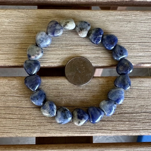 Sodalite heart bracelet - 8mm beads - HANDMADE - Picture 6 of 6